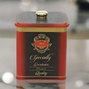 Mango de Perilla de 1.8L 120x120x137mm Caja Cuadrada de Metal Rojo Especial con Diseño Elegante - Product Image 3