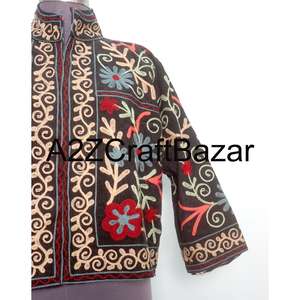 Designer Women's Embroidered Cotrise <b>Jacket</b> Premium Traditional Ethnic Breathable Nonwoven Autumn Winter Spring Outerwear - Product Image 2