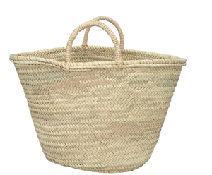 Sac en paille fait main magnifiquement conçu - PANIER FRANÇAIS, Panier de marché XL, Panier marocain fait main - Product Image 1