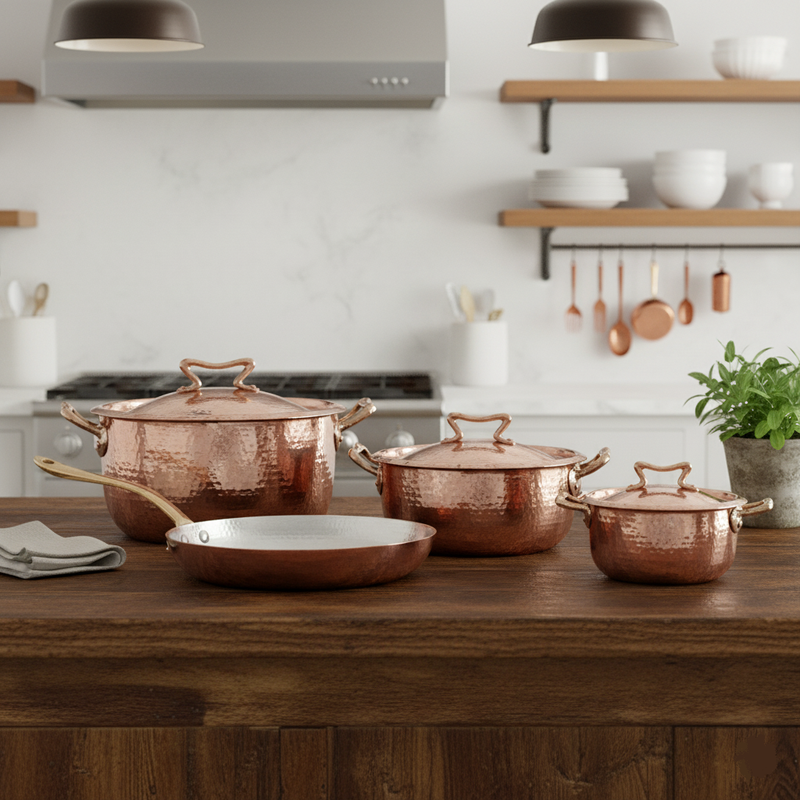 Hammered Eco Friendly Stainless Steel Cookware