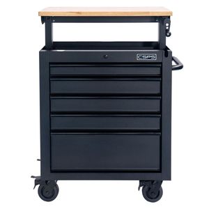 Vente en gros 76cm Armoire à outils en acier 05 tiroirs Ensemble d'outils roulants Boîte Hauteur réglable Atelier Garage de mécanicien OEM & ODM pris en charge - Product Image 4