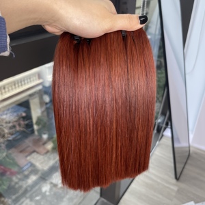Pour Genius trame vierge vietnamienne brute os droit Double dessiné faisceaux d'extension de cheveux humains cheveux colorés - Product Image 5