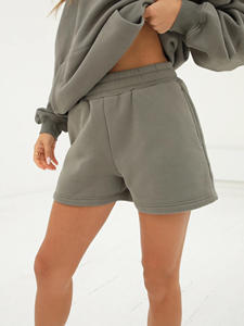 Shorts Deportivos de Felpa de Algodón para Mujer, a la Moda, de Alta Demanda, Cintura Alta, Elásticos, para Descansar - Product Image 6