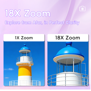 กล้องดิจิตอลพกพา Beauty Function ความละเอียด 12MP สำหรับ Vlog ถ่ายภาพ วิดีโอ บันทึกวีดีโอ 5k เซลฟี่ ขนาดกะทัดรัด พร้อมไฟ LED เติมแสง ซูม 18 เท่า รองรับ SD การ์ด - Product Image 2