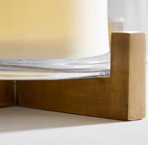 Bougeoir design fantaisie en métal/verre doré Brooks Cross Hurricanes pour mariage à la maison ou décoration de table de noël - Product Image 2