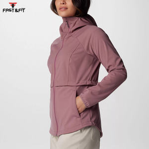 Venta caliente señoras invierno Softshell chaqueta con logotipo personalizado al por mayor acolchado e impermeable diseño de procesamiento de punto - Product Image 3