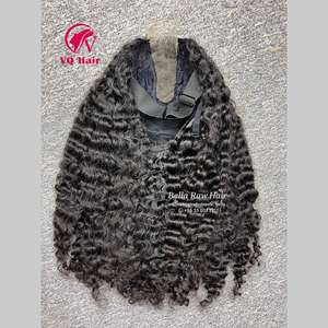 Perruque bouclée birmane en dentelle HD, cheveux naturels raides, qualité supérieure, cheveux vietnamiens bruts, produit très vendu, cuticules alignées - Product Image 2