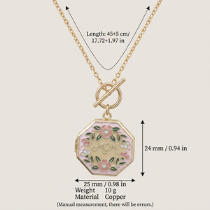 Collier ras du cou tendance en cuivre plaqué or 18 carats avec pendentif cœur ouvrable et fermable, lettre <span class=keywords><strong>MAMAN</strong></span>, idéal pour la Fête des Mères - Product Image 4