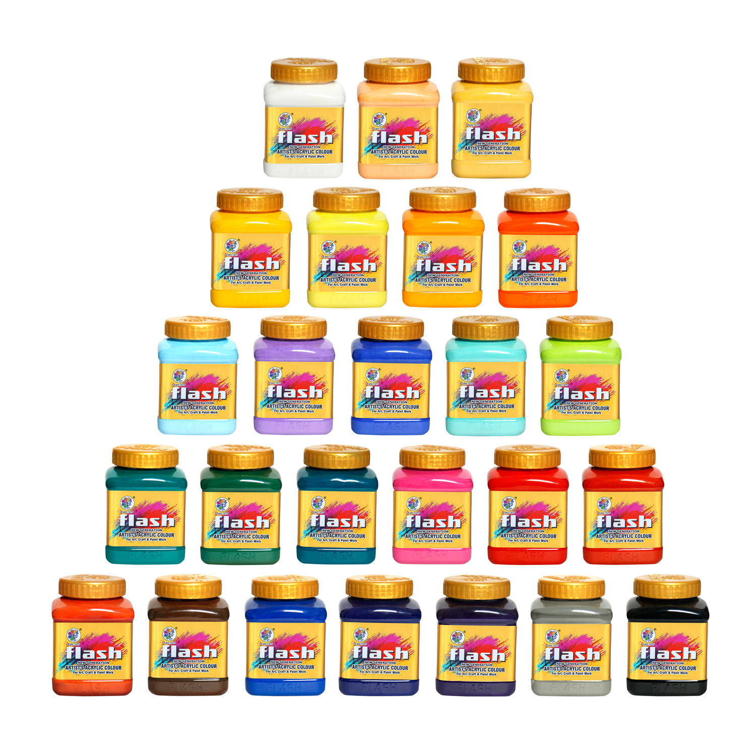 Высококачественная акриловая краска Flash Premium акриловая краска 500 мл 25 цветов насыщенный пигмент нетоксичный для детей и профессиональных художников