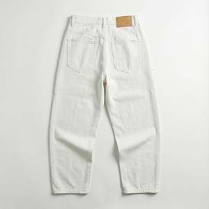 กางเกงผ้าฝ้ายทรงหลวมสำหรับผู้ชาย รุ่น Heavyweight แบบสั่งทำพิเศษ ลายกราฟิก 3 มิติ สไตล์ Distressed ไร้รอยต่อ สตรีทแวร์ Y2K ทรงหลวม กระดุมสูง - Product Image 2