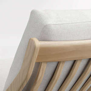 Fauteuil d'appoint Willy avec structure en teck massif, coussins épais, finition naturelle pour une utilisation en intérieur et en extérieur, pour salle à manger et hôtel - Product Image 5