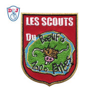 Personnalisé Fer Sur Cousu Frontière Emblème Badge Uniforme Patches Brodé Patch pour vêtements