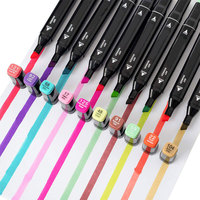 Marqueur à Alcool 80 Couleurs, Double Pointe, Encre à Séchage Rapide et Non Décolorante, Lumineux, pour Enfants et Adultes