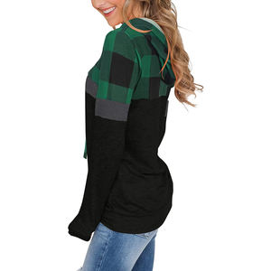Vente chaude femmes 100% coton pull à capuche personnalisé tricoté à manches longues sweat imprimé tissé tenue décontracté pour l'hiver - Product Image 6