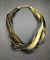 Collier long vintage moderne éco-responsable pour mariage et fiançailles, pendentif artisanal en bois et résine