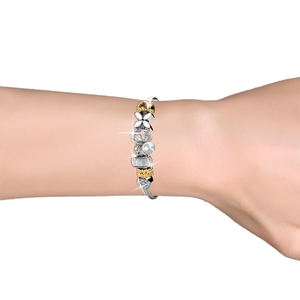 <span class=keywords><strong>Bracelet</strong></span> porte-bonheur avec <span class=keywords><strong>perles</strong></span> et fleurs et <span class=keywords><strong>perles</strong></span> DIY orné de cristaux <span class=keywords><strong>Swarovski</strong></span> Fashion Daisini Jewellery <span class=keywords><strong>Bracelet</strong></span> pour femme - Product Image 4