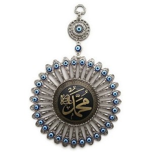 Ornement mural figuré de poisson Offre Spéciale avec mauvais œil en verre fabriqué à la main de Turquie - Product Image 2