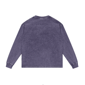 Meilleur choix T-shirt décontracté à manches longues délavé à l'acide T-shirt vierge graphique surdimensionné lourd à conception personnalisée - Product Image 2