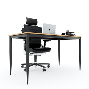 Escritorio Minimalista de Madera Contrachapada HBCN008 de 140x70cm con Revestimiento de Melamina y Patas Cone II, Escritorio de Oficina Duradero y de Lujo para Dormitorio - Product Image 3