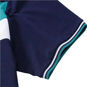 Nouveau sportif couleur bloc Polo hommes Logo personnalisé broderie Golf Tennis haut séchage rapide respirant hommes Polo t-shirts - Product Image 5