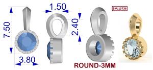 Pendentif Breloque de Mariage en Argent Sterling 925 Plaqué Or Rhodié avec Zircon Cubique Forme Tourmaline Verte pour Fabrication de Bijoux Collier - Product Image 6