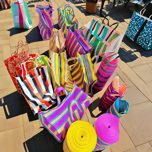 Indian Recycled Nylon PP Woven Shopping <b>Bags</b> Sustainable <b>Reusable</b> Zipper Top Eco-friendly Offset Printing Customized Design <b>Bag</b> - Product Image 3