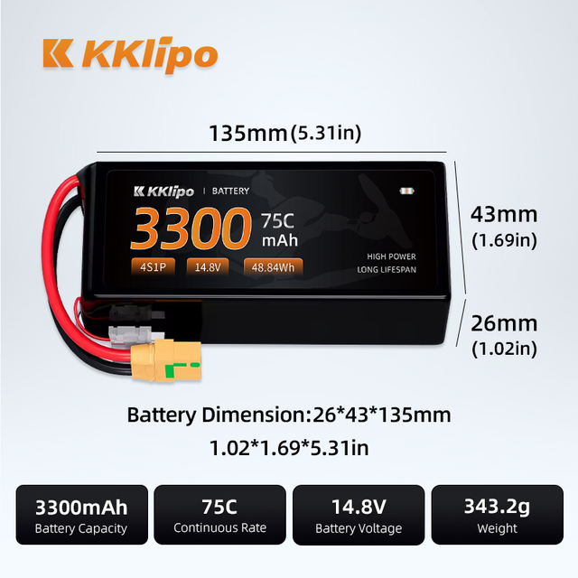 Lipo Battery Cells for RC Car Crawler FPV Drone, High Discharge RC 4S Aeromodelism Airplane Toy Drone Lipo Battery Pack T Plug