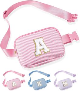 Linda <span class=keywords><strong>Riñonera</strong></span> de Nylon con Logotipo Personalizado, Bolsa de Cintura a Rayas para Niñas, para la Escuela Diaria, Venta al por Mayor - Product Image 1