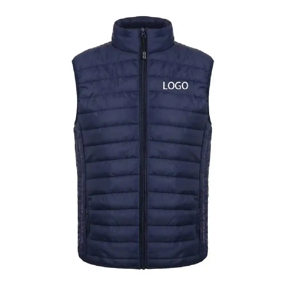 2023 Nieuwe Collectie Stijlvolle Lichtgewicht Puffer Opstaande Kraag Gewatteerd Vest Heren Vest Oem Design Met Uw Logo