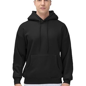 Sweat à capuche en molleton de coton pour hommes de luxe de haute qualité pull-over thermique avec techniques brodées - Product Image 2