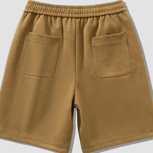 Short en molleton personnalisé pour hommes, vente en gros de mélange de coton, décontracté, été, style solide, cordon de serrage, taille élastique, poches latérales - Product Image 6
