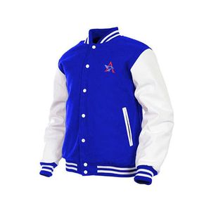 แจ็คเก็ตหนังทรง Letterman สไตล์วิทยาลัย ตกแต่งอย่างมีสไตล์ เหมาะสำหรับฤดูหนาว สำหรับผู้ชาย - Product Image 4