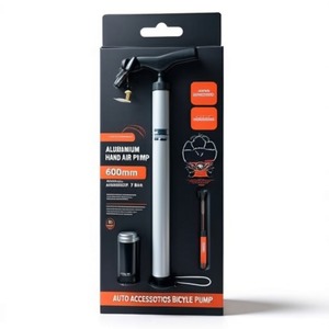 Aluminium Hand Air <b>Pump</b> 600mm with Manometer (7 <b>Bar</b>) AUTO ACCESSORIES Bicycle <b>Pump</b> - Product Image 3