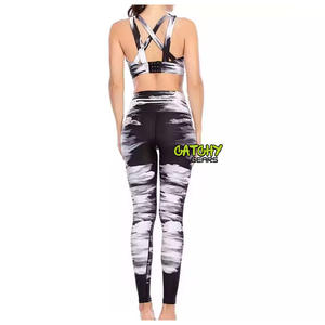 ชุดกีฬา2ชิ้นชุดออกกำลังกายฟิตเนสของผู้หญิงชุดออกกำลังกายโยคะชุดกางเกงขาสั้น - Product Image 2