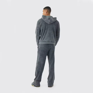 Autumn <b>Winter</b> <b>Trousers</b> Plus Size <b>Men</b> Sports <b>Trousers</b> Fleece Lined Warm Casual Cotton Mid Zipper Fly Loose Straight <b>Trousers</b> - Product Image 3