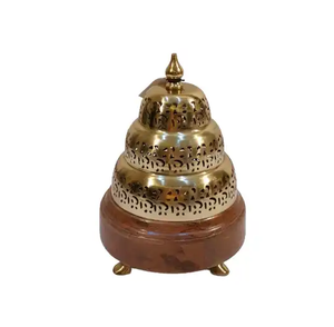 Soporte para quemador de metal y madera hecho a mano, regalo de boda, quemador Bakhoor de alta calidad, Decoración de mesa, precio al por mayor - Product Image 1