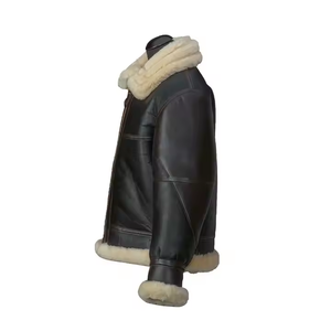 Chaquetas de bombardero de cuero de piel de oveja real para hombres transpirables Color y tamaño personalizados con personalización - Product Image 1