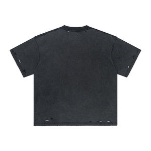 Nouveauté T-shirt en coton 100% délavé pour homme Coupe ample Imprimé Vente flash Usine Manches courtes Col rond T-shirt pour homme - Product Image 6