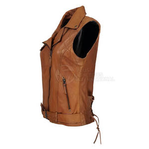 Customer Demand <b>Women</b> Leather <b>Vest</b> Best Edition New Quality Low Rate <b>Women</b> Leather <b>Vest</b> New Design Made In Pakistan - Product Image 2