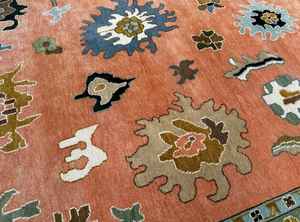 Aesthetic 10x14 Persian Oushak Wool Carpet Hand Knotted for Living Room Door Floor Home Prayer Area Rugs Sets High Quality - Product Image 5