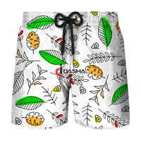 Unisex zwemshorts gebreid streetstyle strandkleding 100% polyester canvas effen kleur digitale print OEM groothandel
