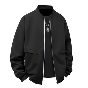 Chaqueta universitaria lisa en blanco para hombre, chaqueta a rayas de béisbol para hombre, botón de manga larga de alta calidad - Product Image 5