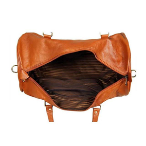 2024 nueva llegada Vintage cremallera nueva moda OEM deportes gimnasio bolsa de viaje de cuero precio al por mayor bolsas de cuero de alta calidad - Product Image 5