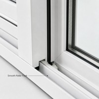Fenêtre coulissante UPVC série 88 avec moustiquaire, double vitrage, résistante aux intempéries