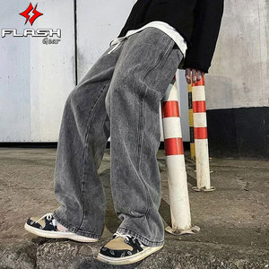 Pantalones de Pana para Hombre, Estilo Formal, Corte Regular, Pierna Ancha, Color Negro y Azul Claro, Modernos, Cómodos, Ropa de Marca - Product Image 2