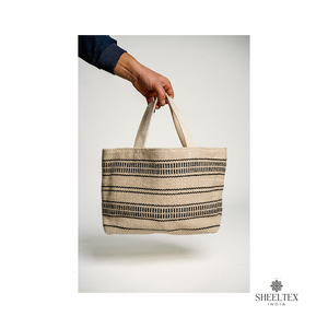 Sac fourre-tout en coton personnalisé et fait à la main pour femmes modernes Nouvelle Collection Ouvert Deux Bretelles Plage Voyage Shopping Bas Prix Doublure en toile - Product Image 6