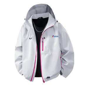 Veste de montagne pour homme respirante personnalisée, best-seller, coupe-vent, imperméable, printemps automne, simple couche, col à capuche - Product Image 4