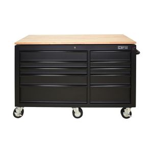 Armoire à outils 142cm 10 tiroirs en noir pour mécanicien Garage industrie armoire de rangement d'outils entrepôt Garage atelier sans plomb - Product Image 2