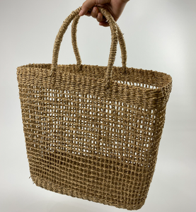 กระเป๋าถือจากหญ้าทะเลจากเวียดนาม, กระเป๋าธรรมชาติทำด้วยมือ | เป็นมิตรกับสิ่งแวดล้อมทอสิริสำหรับชายหาดช้อปปิ้งและการใช้งานในชีวิตประจำวัน - Product Image 5