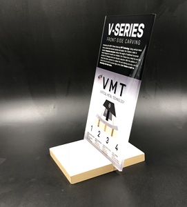 Compre un soporte de letrero acrílico con base de madera, elegante soporte de exhibición para menús y promociones, perfecto para restaurantes, oficinas, eventos - Product Image 2